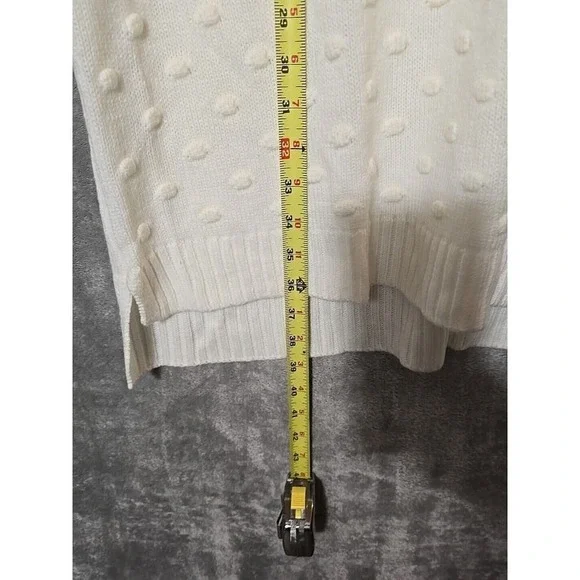 Willow Glenn Women's Cream Textured Cowl Neck Long Sleeve Sweater Dress XL - Picture 12 of 13